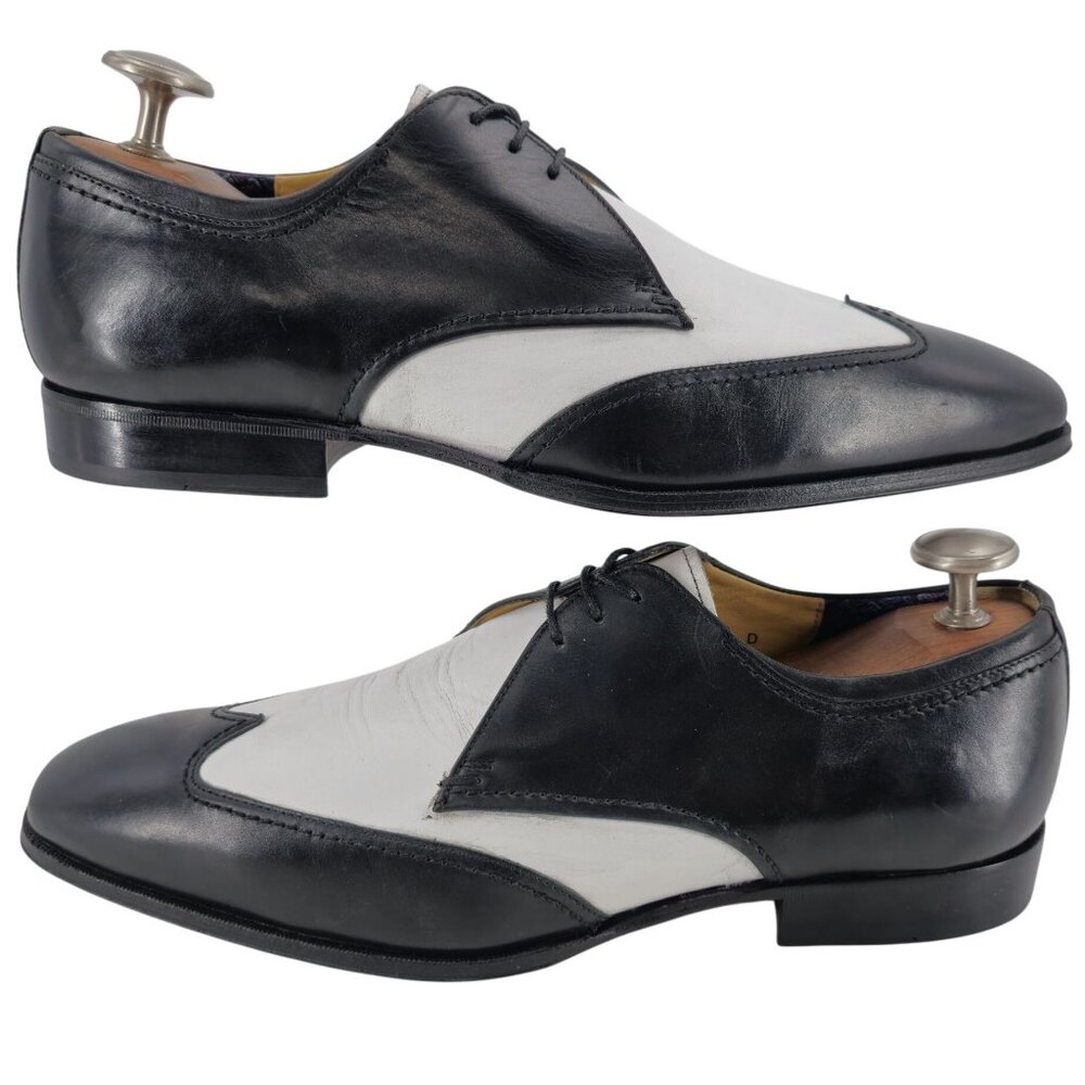 New Old Stock Florsheim Imperial Black White Wingtip Spectators 10D Dress Shoes - Picture 5 of 11